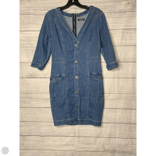 Dress Casual Midi By Fashion Nova In Blue Denim, Size: L