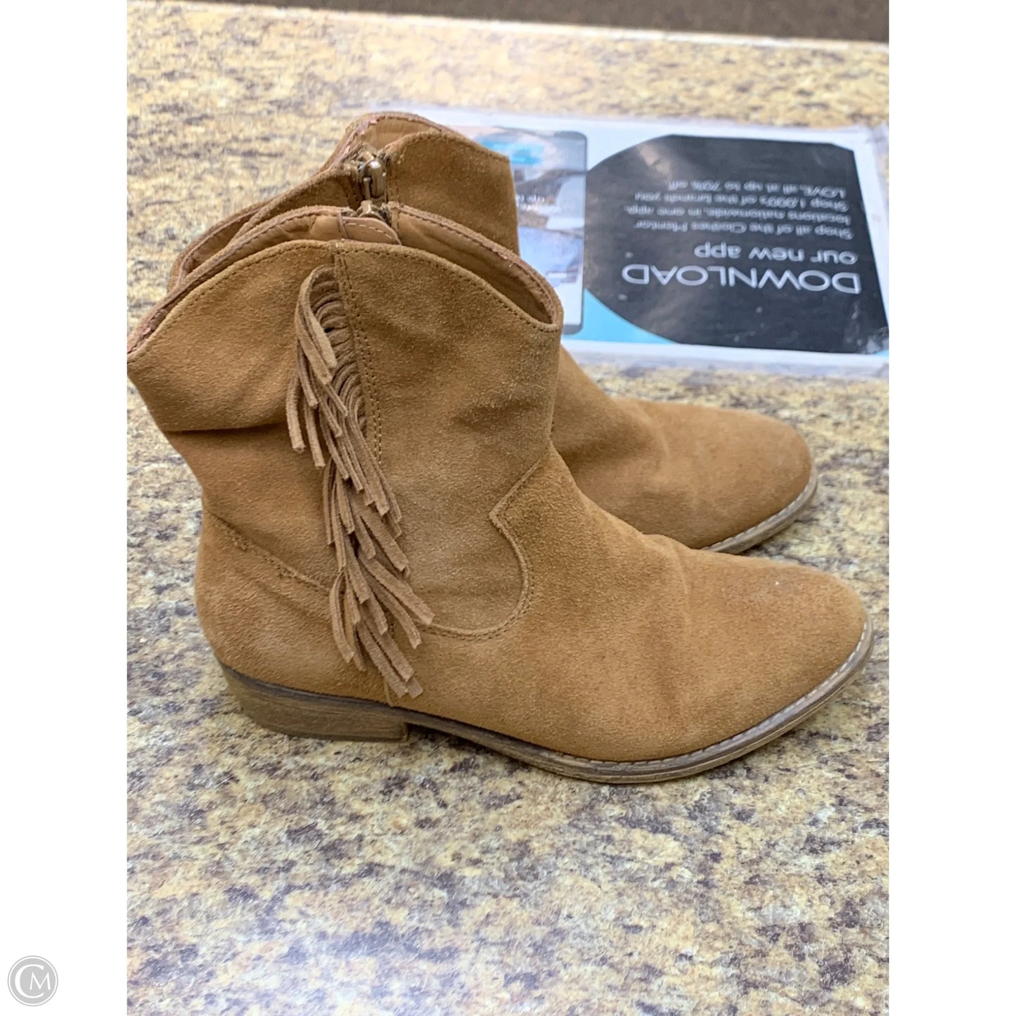 Boots Ankle Flats By Limelight In Tan, Size: 7