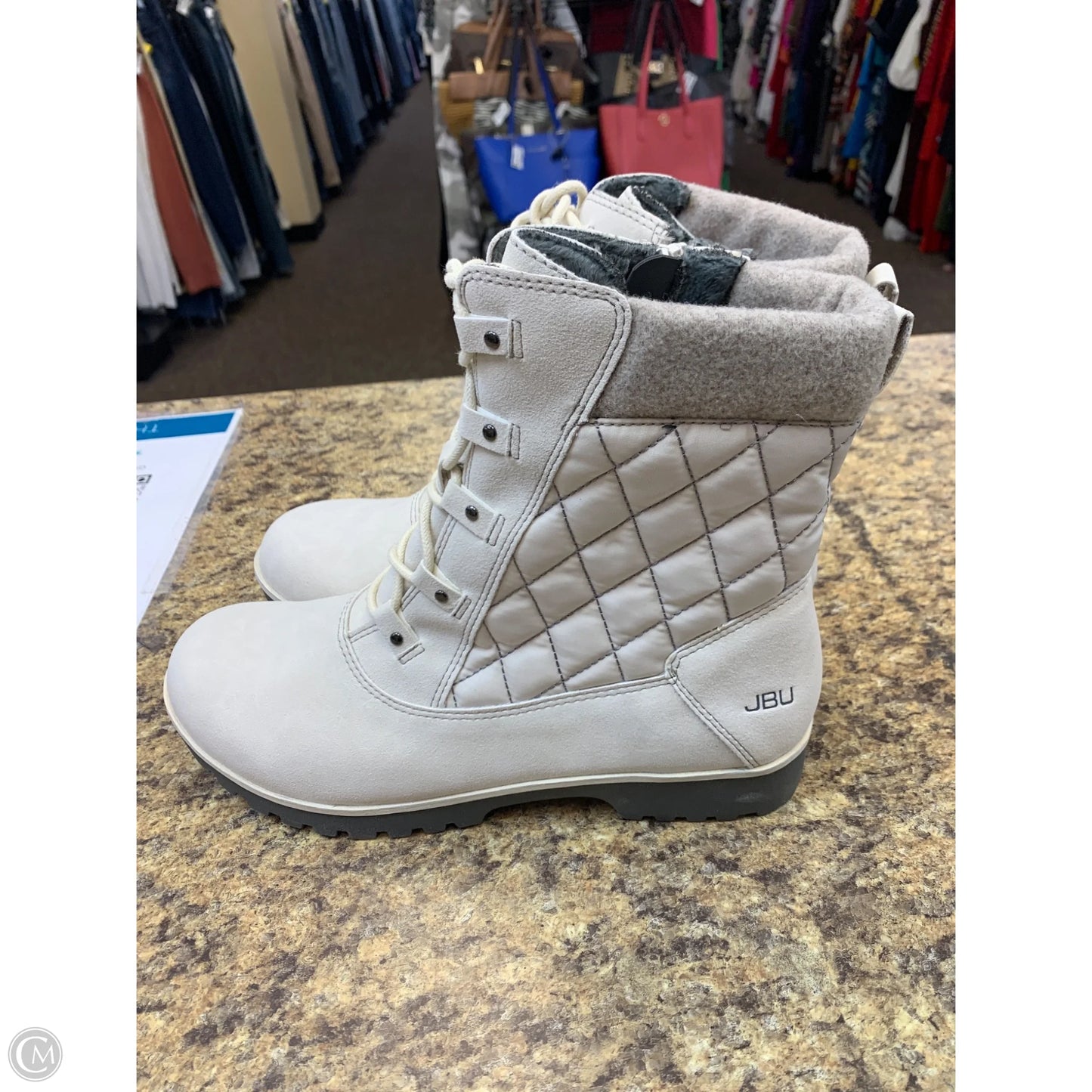 Boots Ankle Heels By Jambu In Ivory, Size: 9