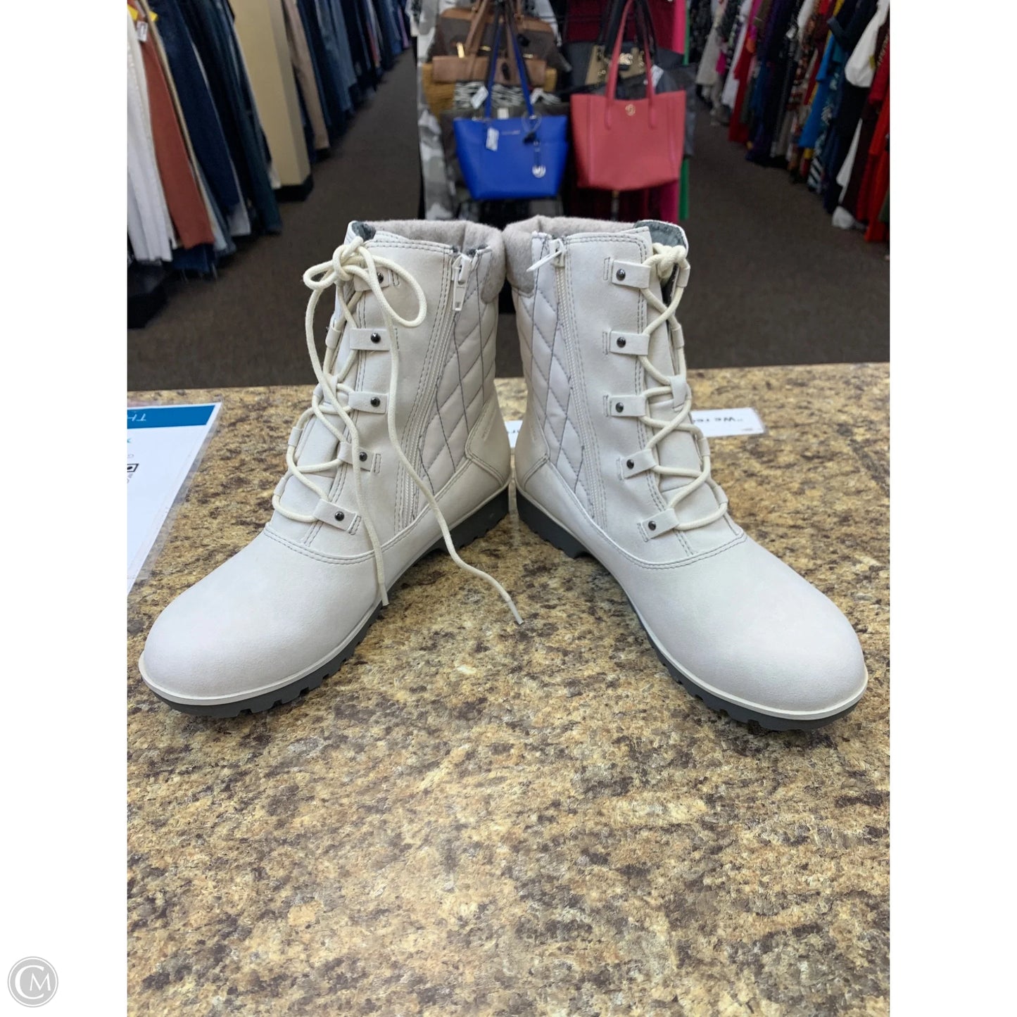 Boots Ankle Heels By Jambu In Ivory, Size: 9