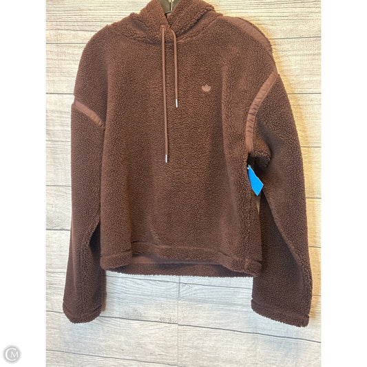 Athletic Sweatshirt Hoodie By Adidas In Brown, Size: Xs