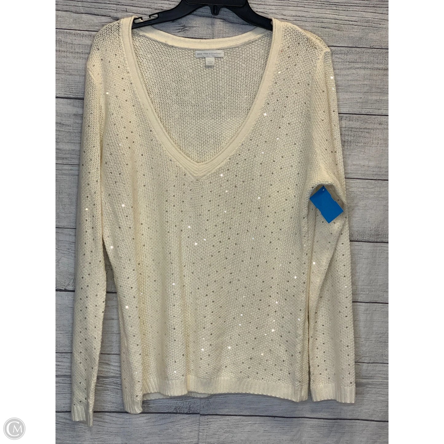 Sweater By New York And Co In Ivory, Size: L