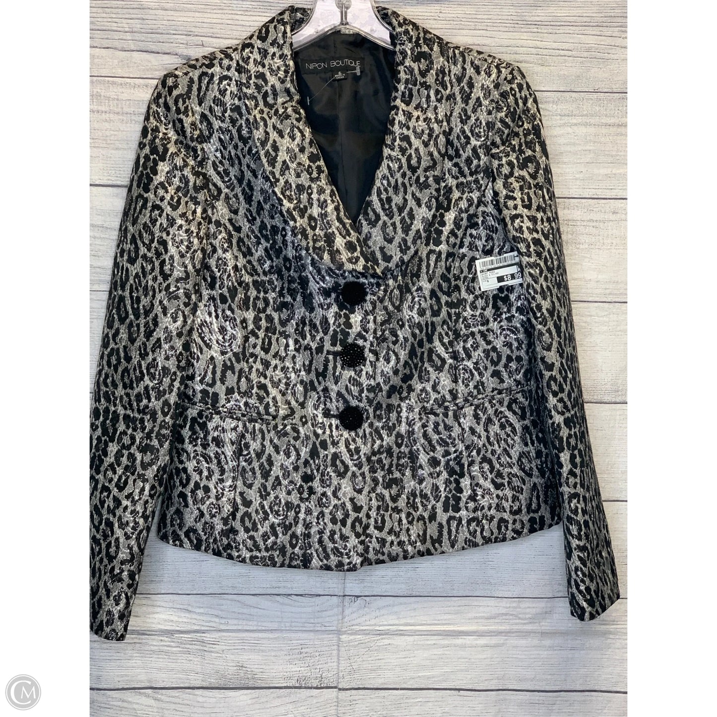 Skirt Midi By Cmf In Black & Silver, Size: 6