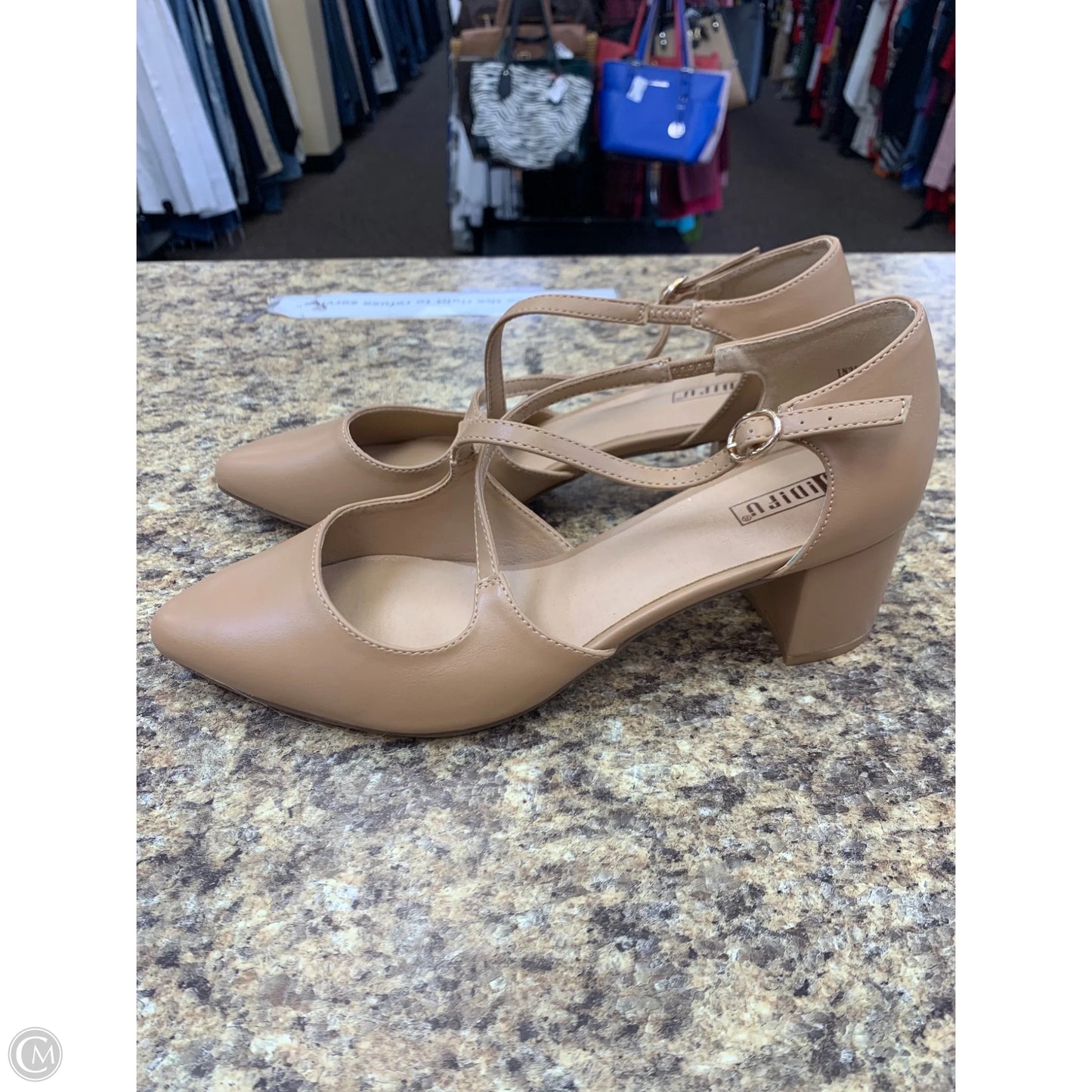 Shoes Heels Block By Cmf In Tan, Size: 11