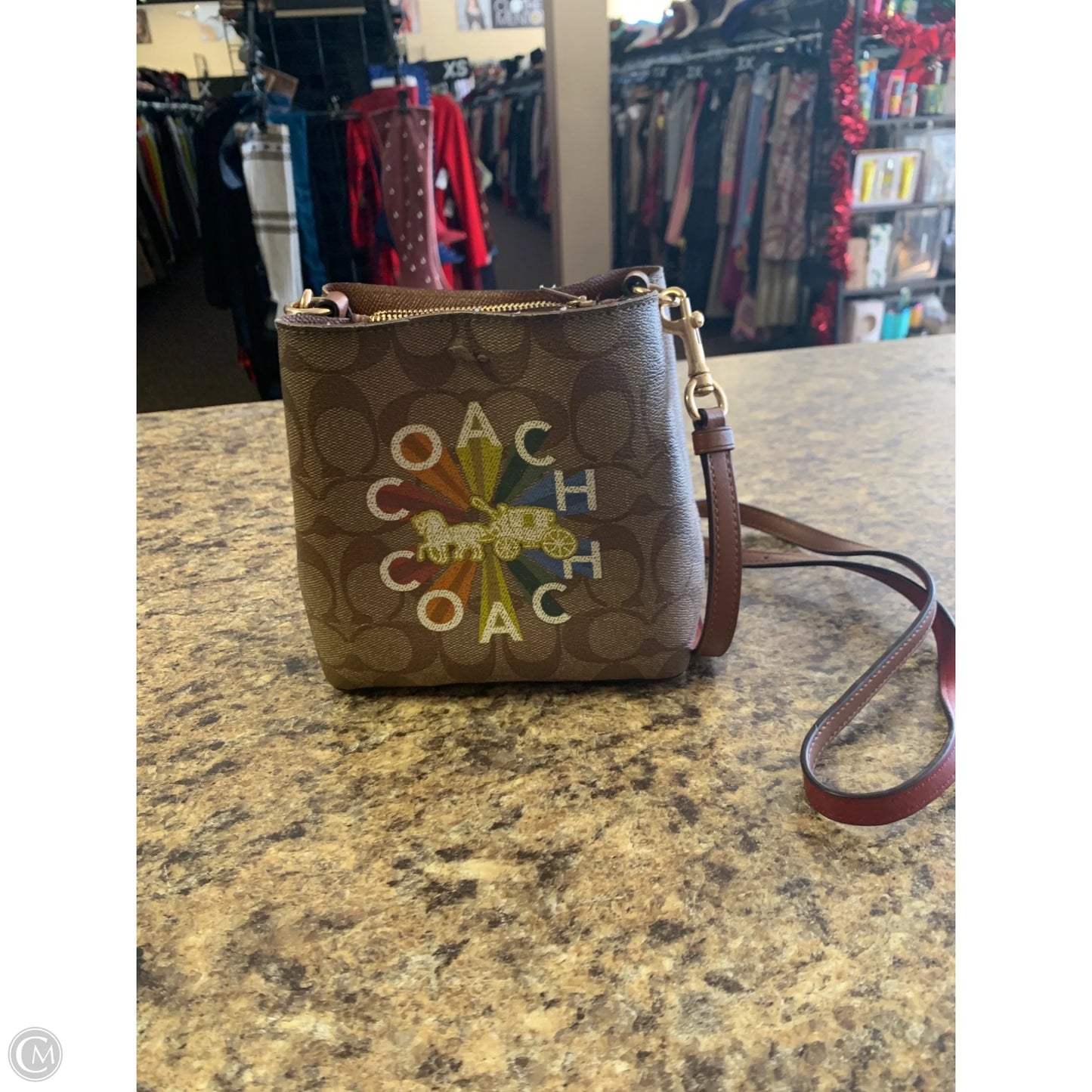 Crossbody Designer By Coach, Size: Small