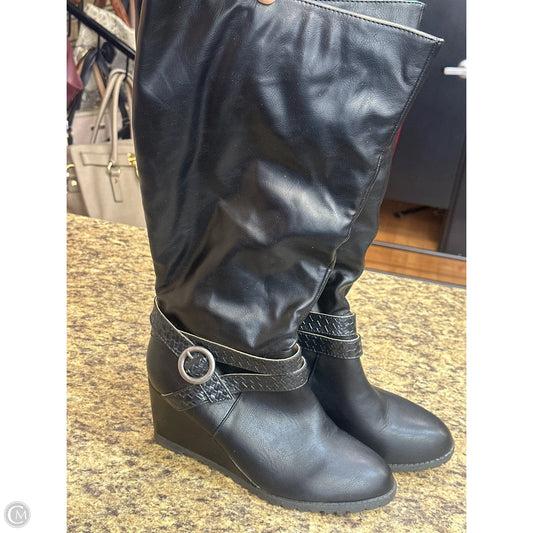 Boots Mid-calf Heels By Cmf In Black, Size: 9