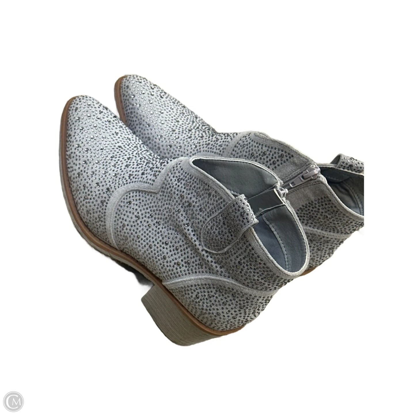 Boots Western By Pierre Dumas In Silver, Size: 7.5