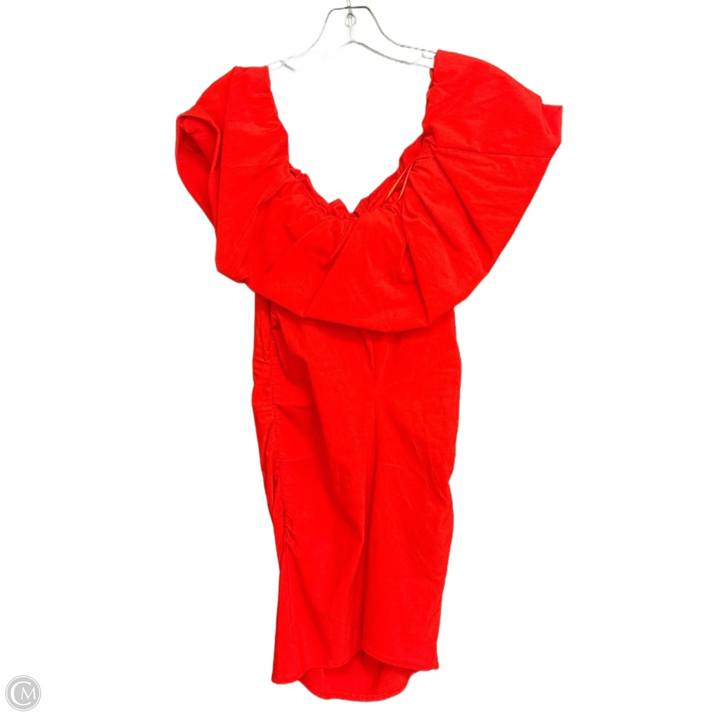 Dress Casual Midi By Zara In Red, Size: Xl