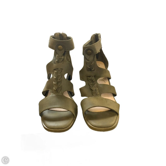 Sandals Heels Block By Sugar In Green, Size: 9