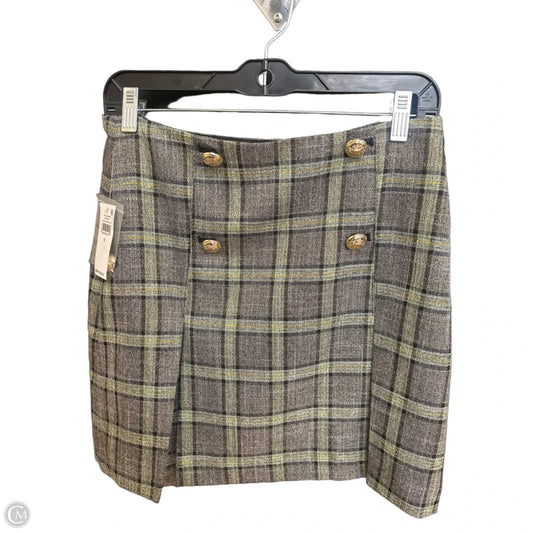 Skirt Mini & Short By Cece In Plaid Pattern, Size: 6