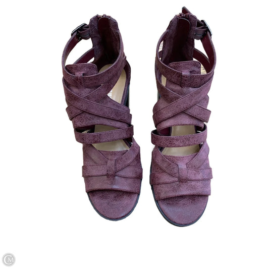 Sandals Heels Block By Dollhouse In Purple, Size: 8