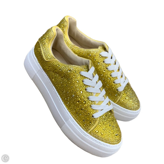 Shoes Athletic By Betsey Johnson In Gold, Size: 6