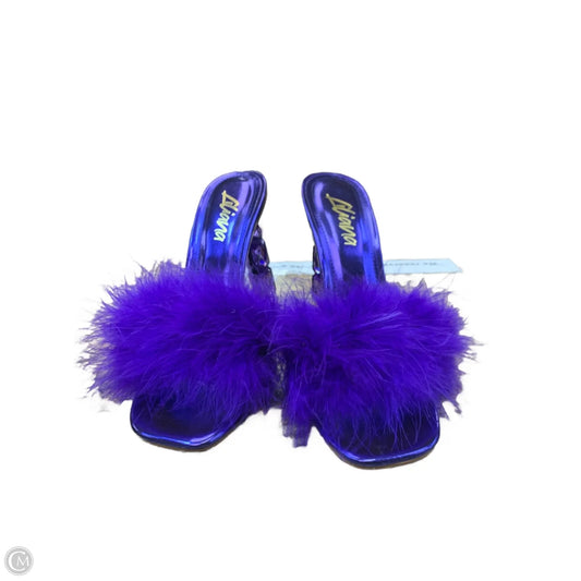 Sandals Heels Kitten By Liliana In Purple, Size: 8
