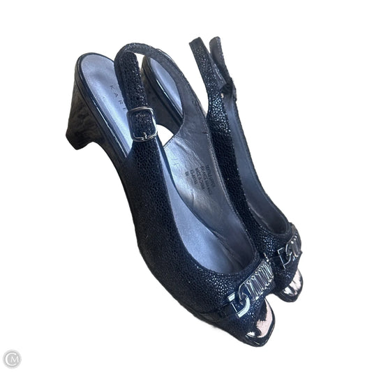 Sandals Heels Kitten By Karen Scott In Black, Size: 8