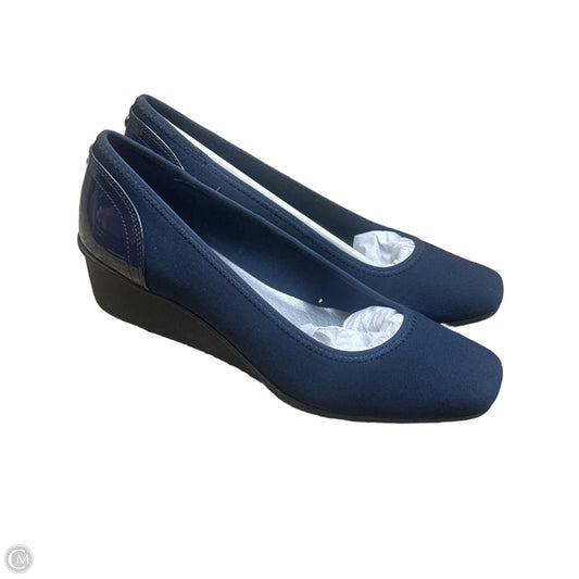 Shoes Heels Wedge By Anne Klein In Navy, Size: 7
