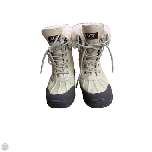 Boots Designer By Ugg In Brown & Cream, Size: 7