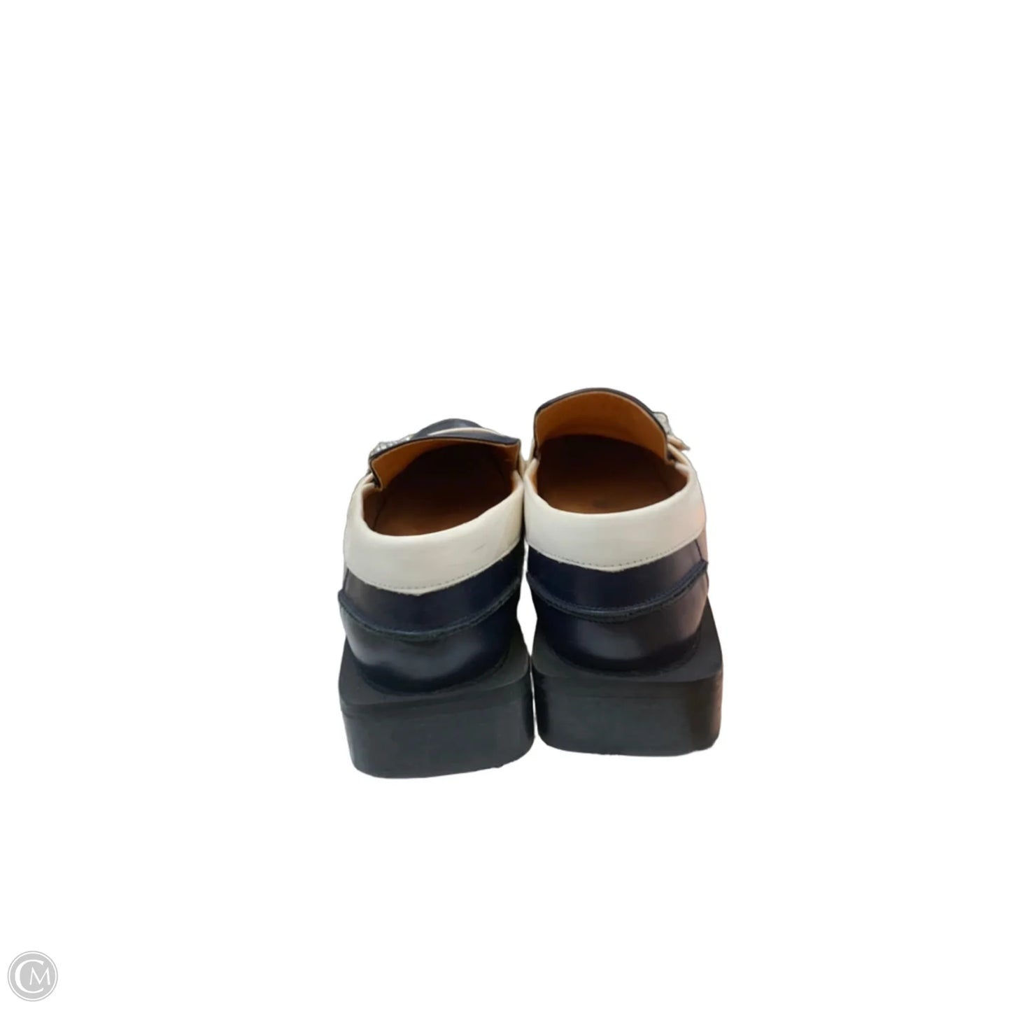 Shoes Flats By Ganni In Blue & White, Size: 9