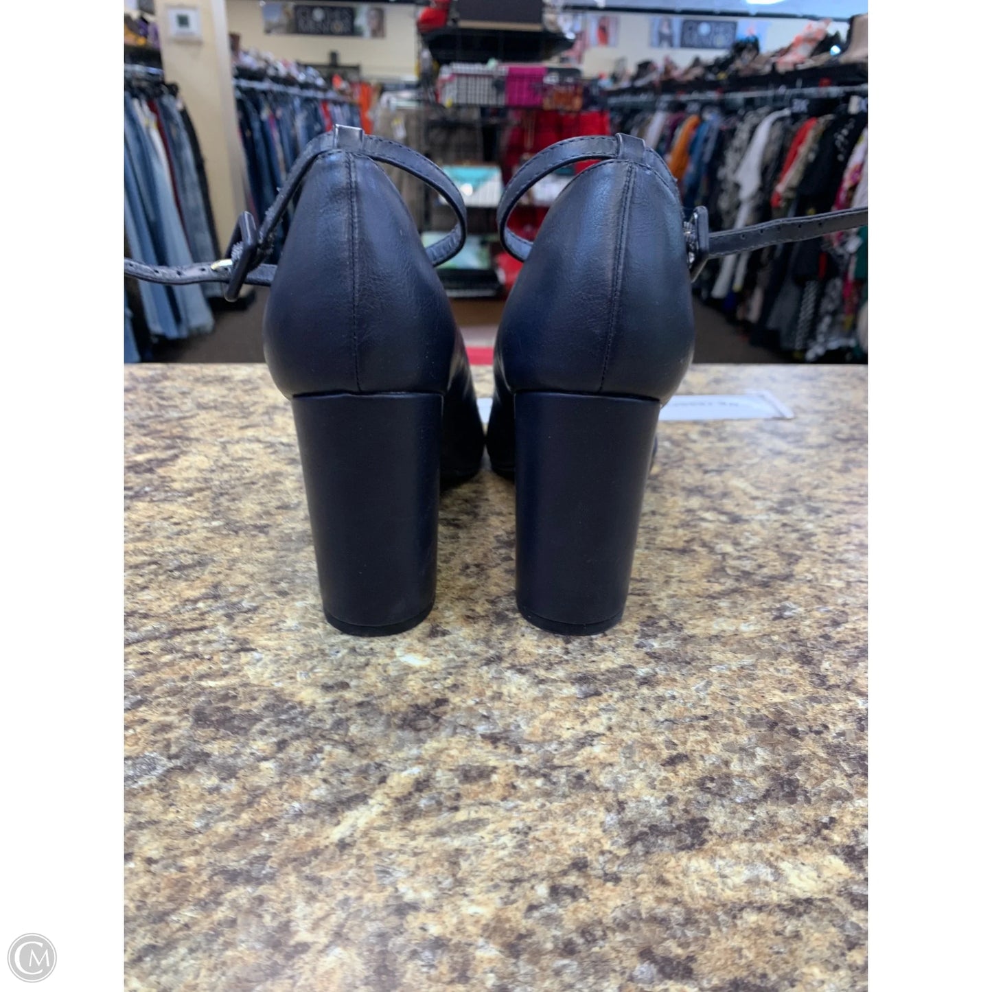 Shoes Heels Block By Journee In Navy, Size: 10