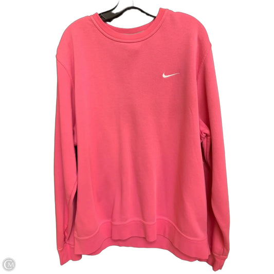 Athletic Sweatshirt Crewneck By Nike In Pink, Size: Xxl