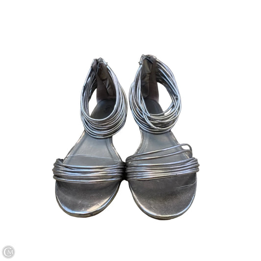 Sandals Flats By Cato In Silver, Size: 8