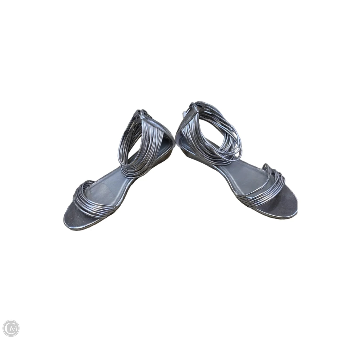 Sandals Flats By Cato In Silver, Size: 8