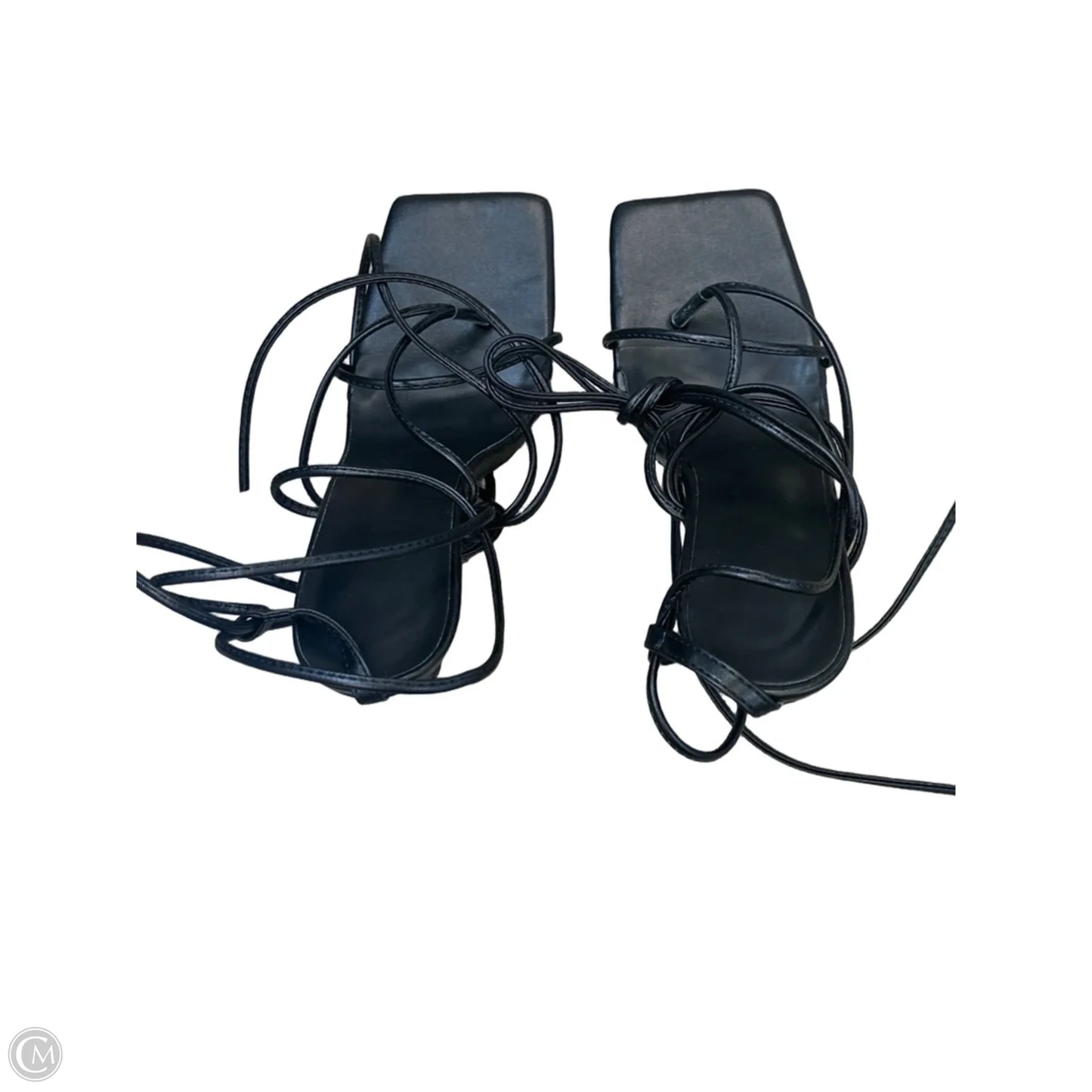 Sandals Heels Stiletto By Cmf In Black, Size: 7.5