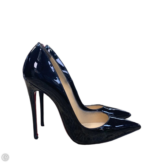 Shoes Luxury Designer By Christian Louboutin In Black, Size: 7.5