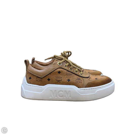 Shoes Luxury Designer By Mcm In Tan & White, Size: 8