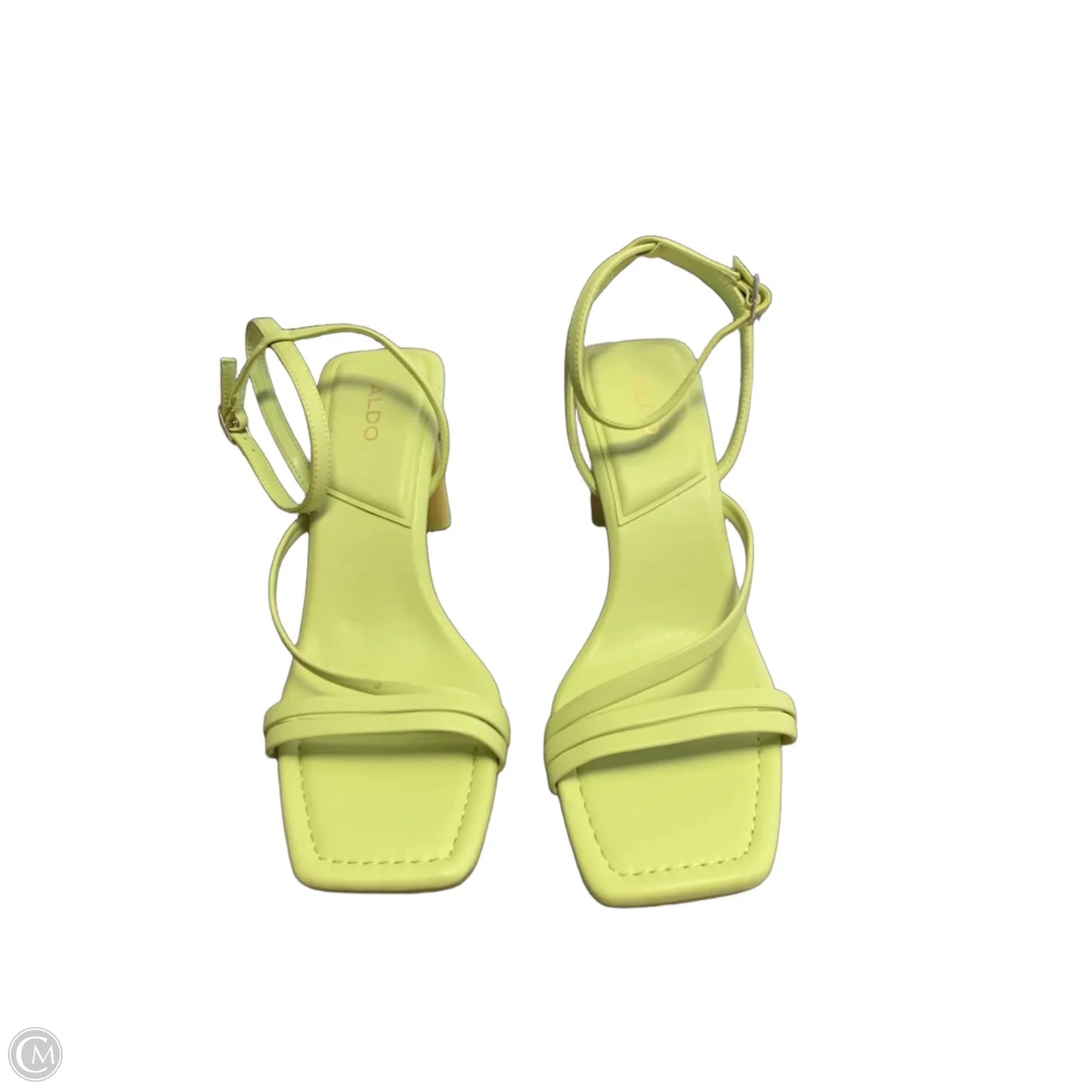 Sandals Heels Block By Aldo In Chartreuse, Size: 10