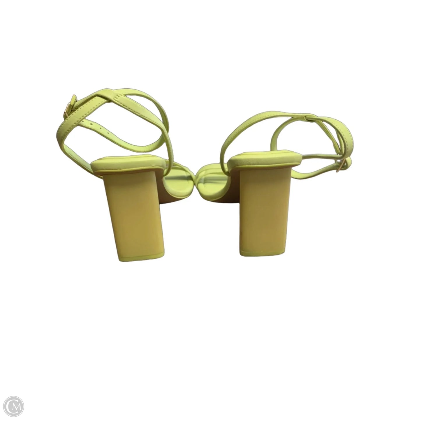 Sandals Heels Block By Aldo In Chartreuse, Size: 10