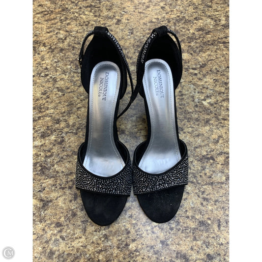 Sandals Heels Stiletto By Cmf In Black & Silver, Size: 12