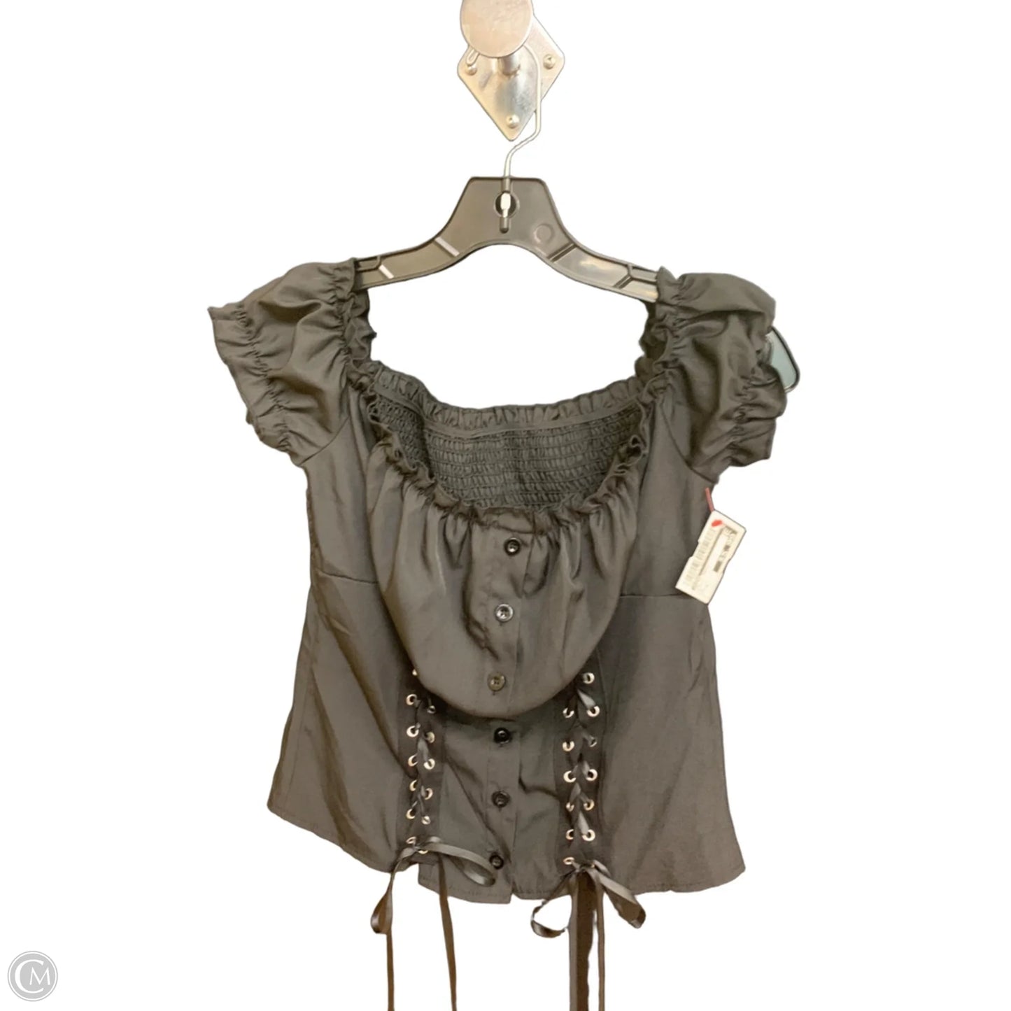 Top Short Sleeve Basic By Romwe In Black, Size: M