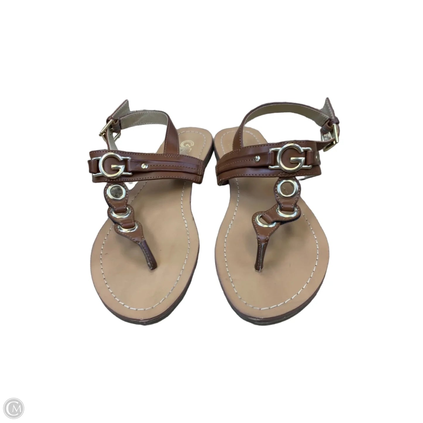 Sandals Flats By Guess In Brown, Size: 7