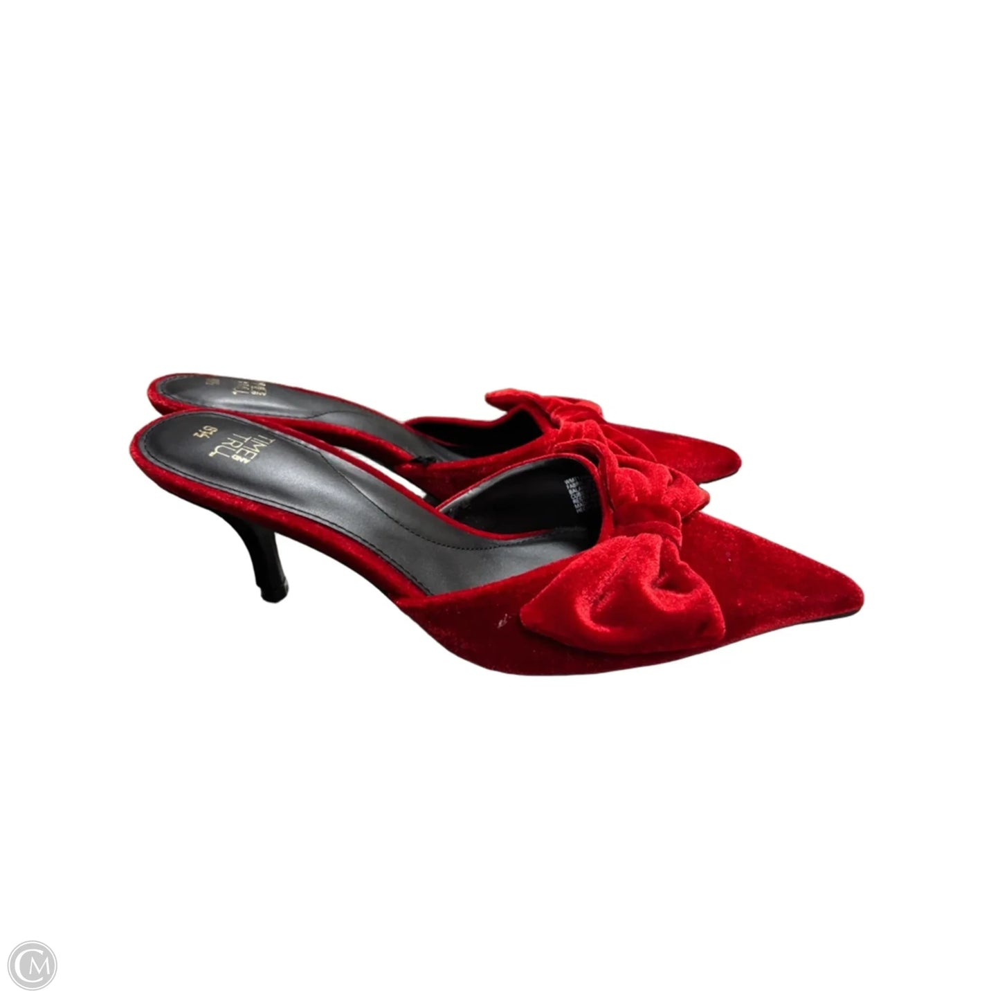 Shoes Heels Kitten By Time And Tru In Red, Size: 8.5