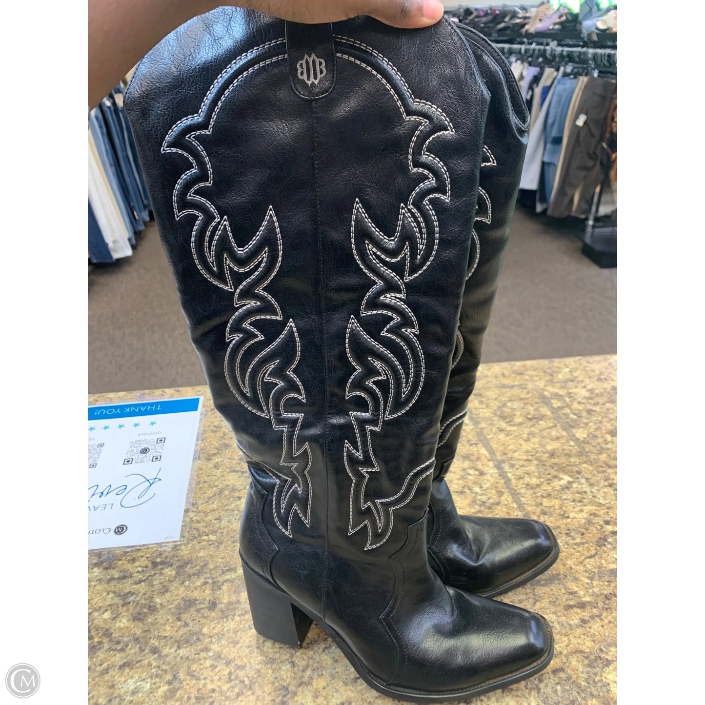 Boots Western By Clothes Mentor In Black, Size: 10