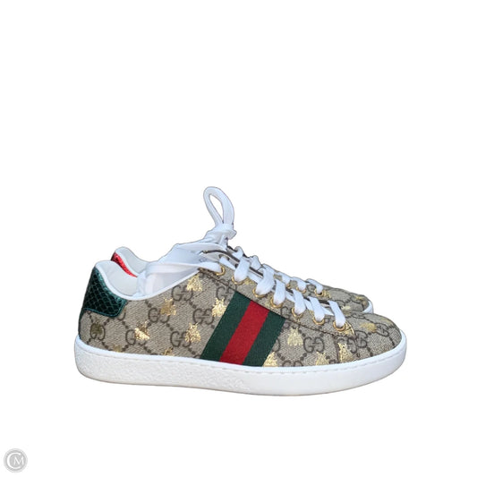 Shoes Luxury Designer By Gucci In Multi-colored, Size: 6