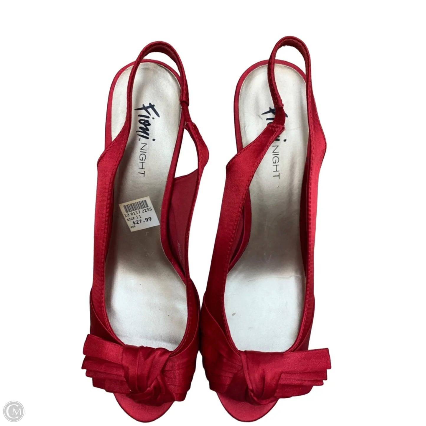 Sandals Heels Kitten By Fioni In Red, Size: 11