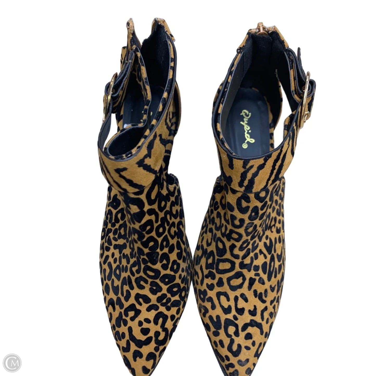 Boots Ankle Flats By Qupid In Animal Print, Size: 8.5