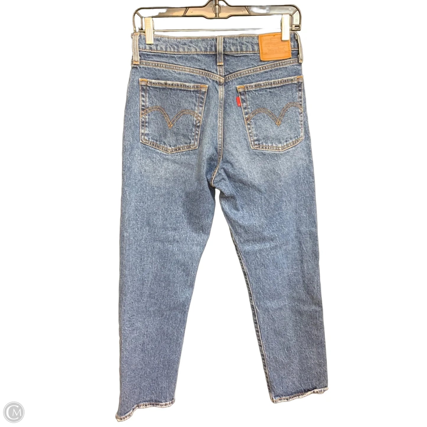 Jeans Straight By Levis In Blue Denim, Size: M