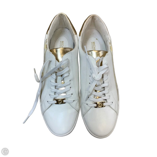 Shoes Sneakers By Michael By Michael Kors In Gold & White, Size: 11