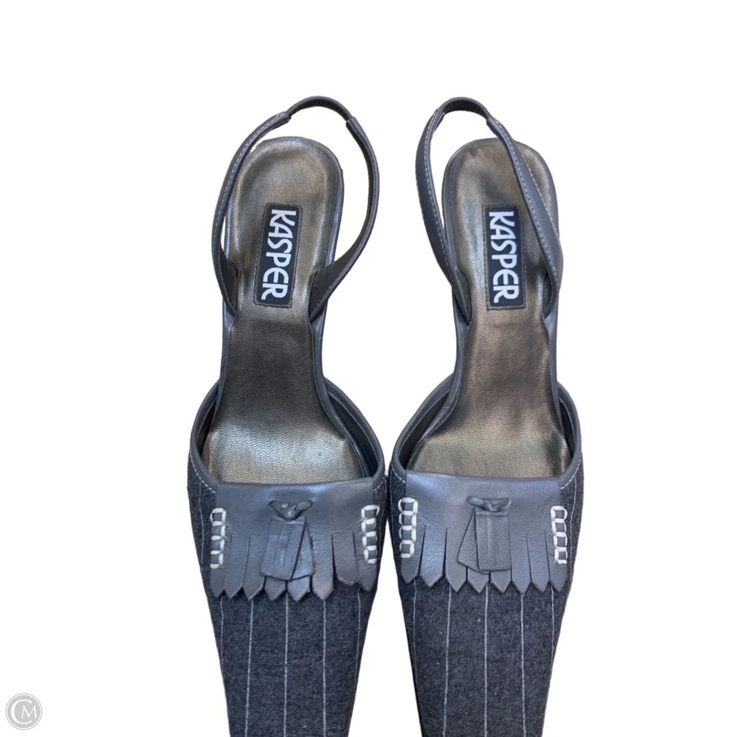 Shoes Heels Kitten By Kasper In Grey, Size: 6