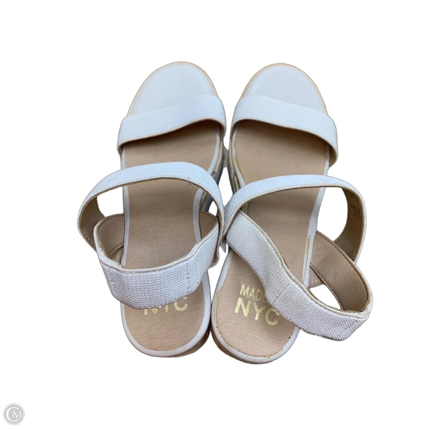 Sandals Heels Wedge By Madden Nyc In Cream, Size: 9.5