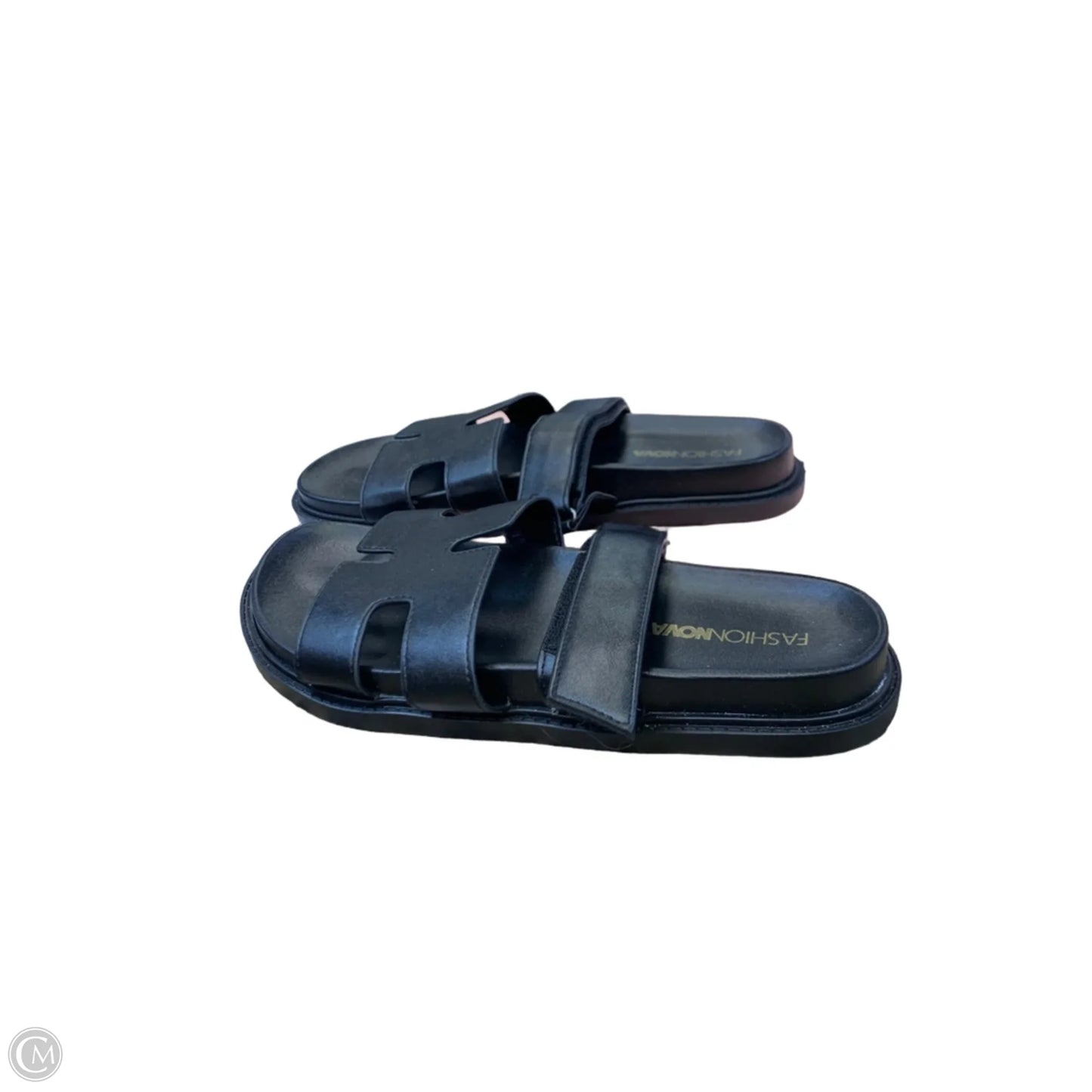Sandals Flats By Fashion Nova In Black, Size: 9