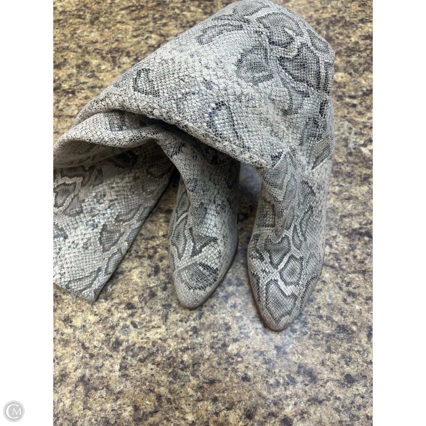 Boots Knee Heels By Express In Snakeskin Print, Size: 8