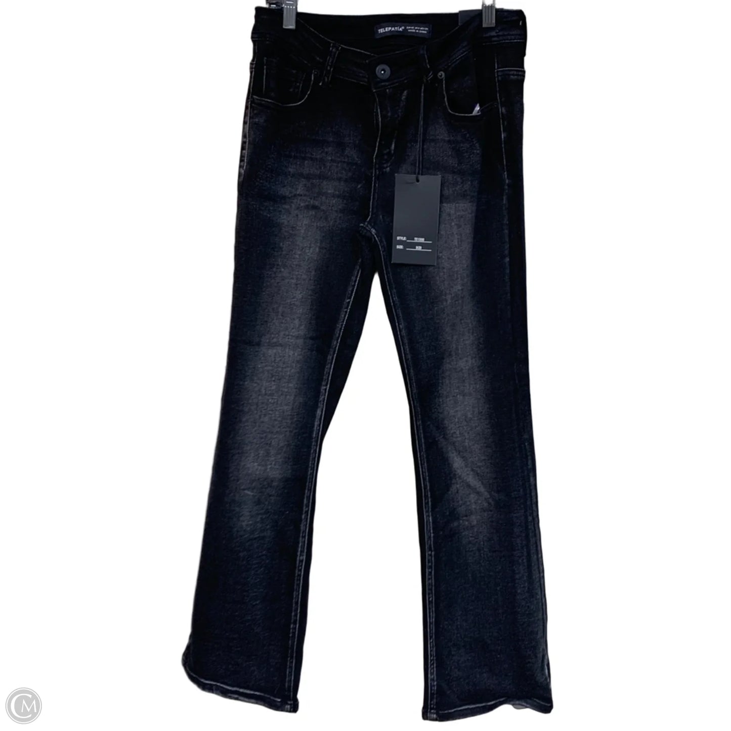 Jeans Boot Cut By Cmf In Black Denim, Size: L