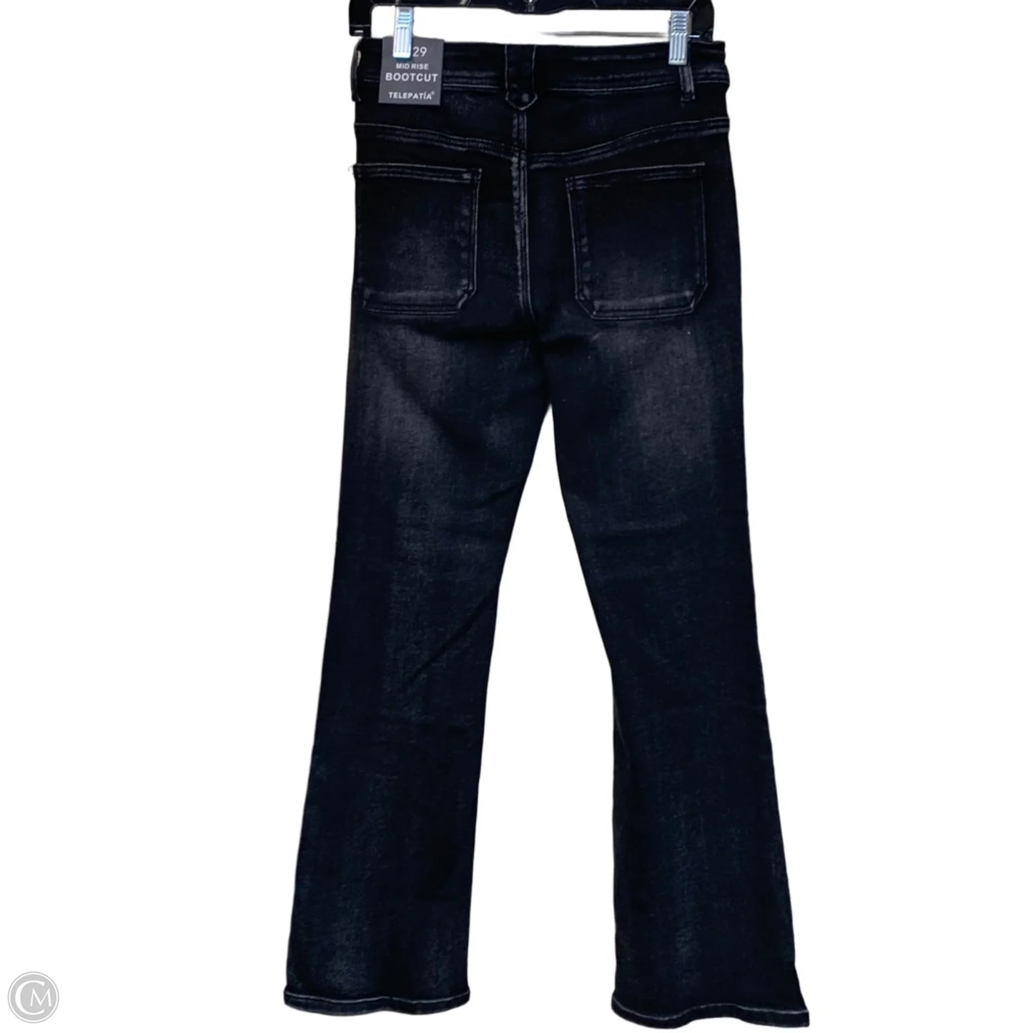 Jeans Boot Cut By Cmf In Black Denim, Size: L