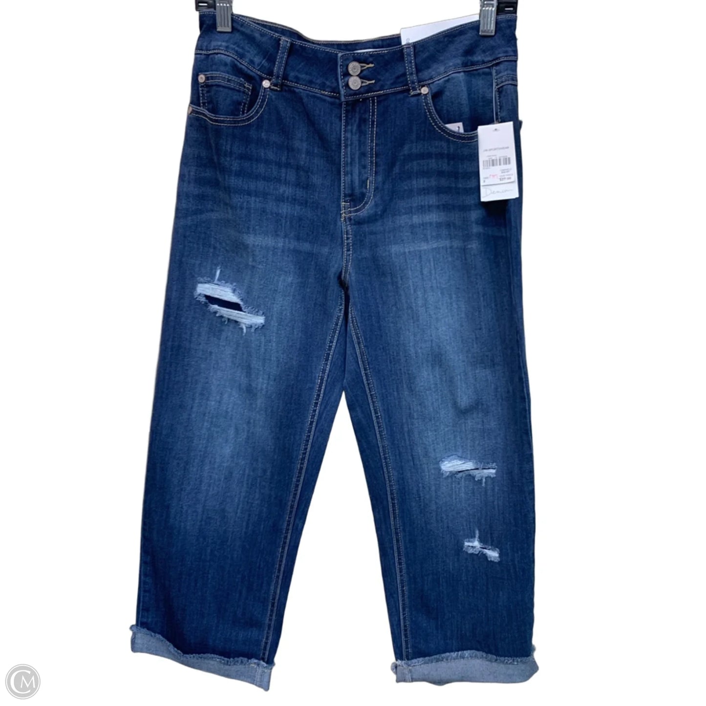 Jeans Cropped By Cato In Blue Denim, Size: 8