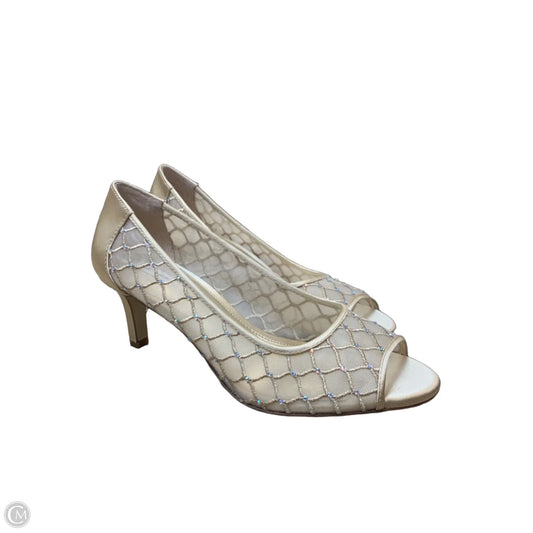 Sandals Heels Kitten By Alex Marie In Gold, Size: 10