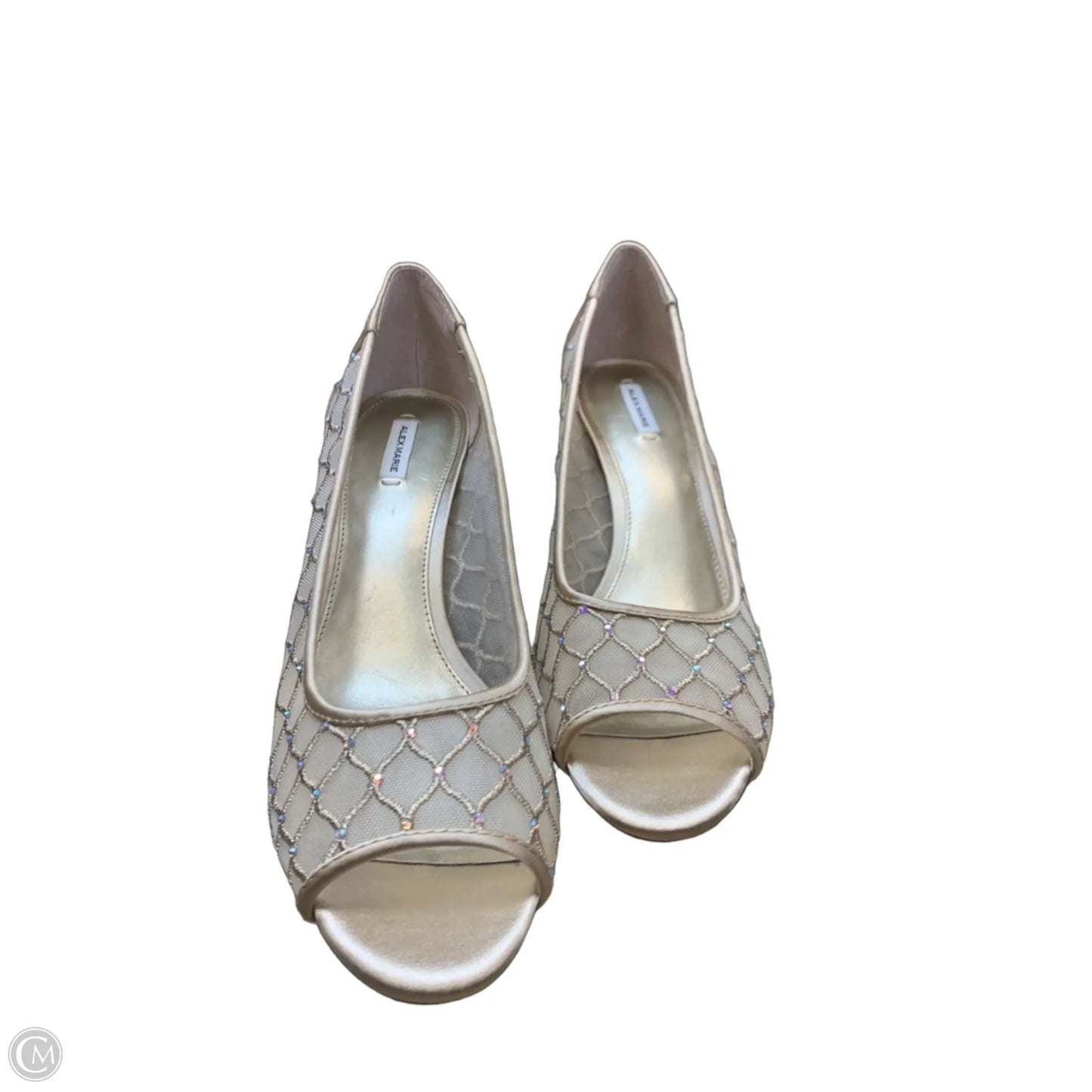 Sandals Heels Kitten By Alex Marie In Gold, Size: 10