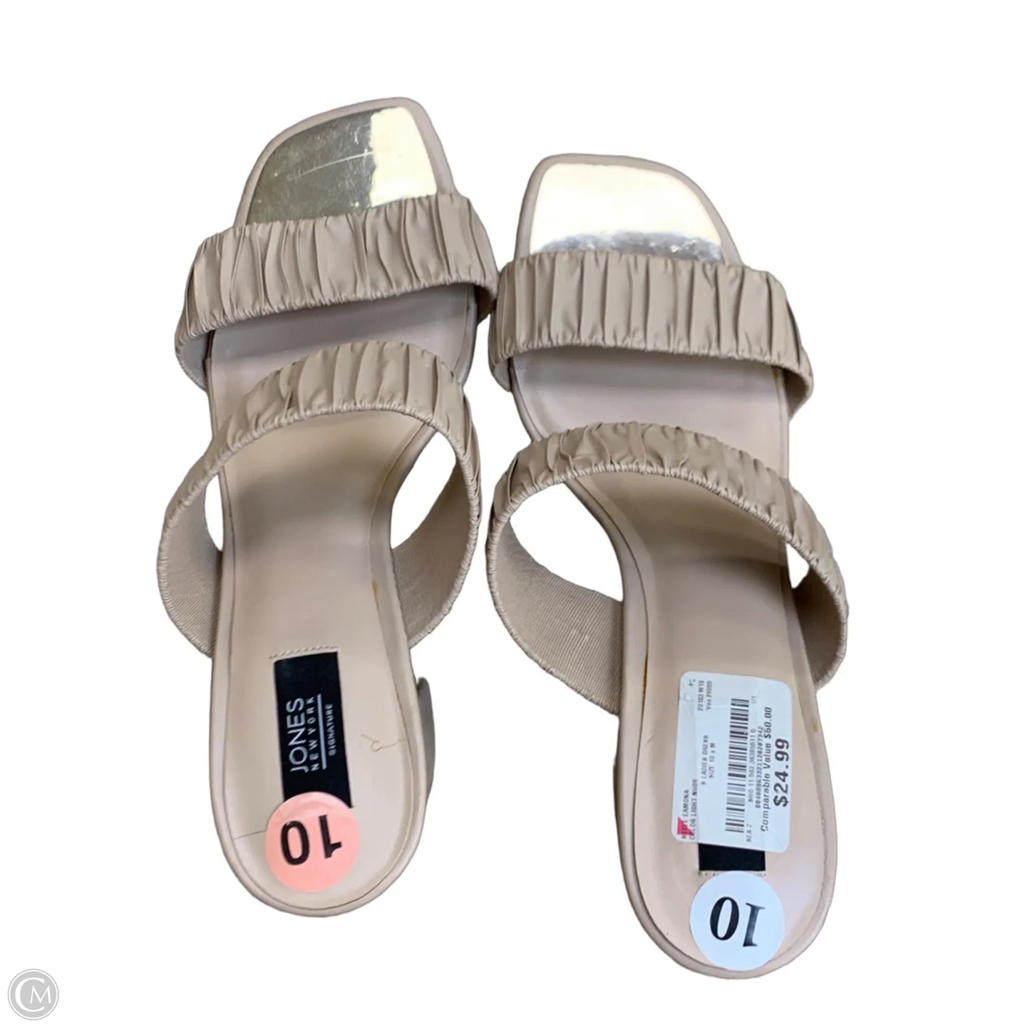 Sandals Heels Block By Jones New York In Beige, Size: 10